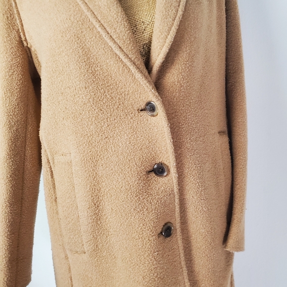 J. Crew Camel Boiled Wool Blend Top Coat Women's Size 6 Winter Autumn - Picture 5 of 14